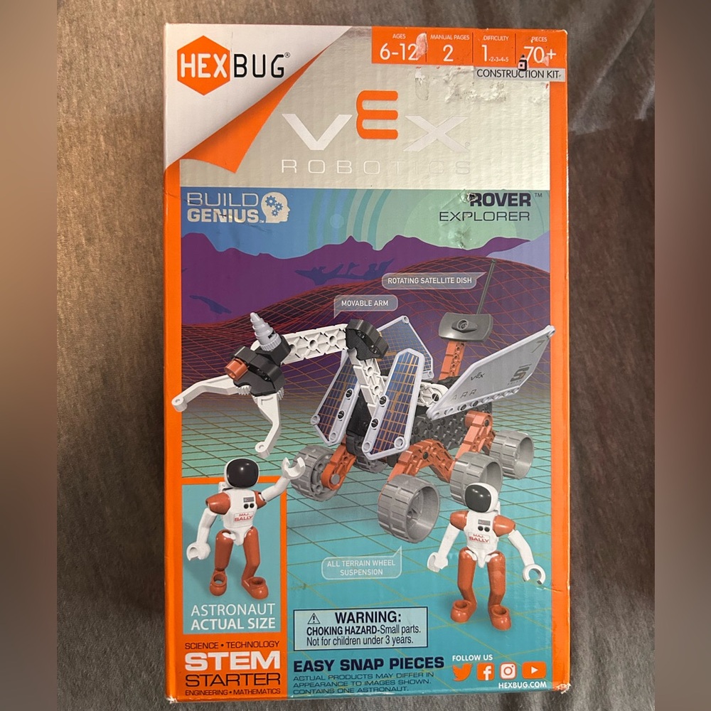 Hex Bug Vex Robotics Genius Build Rover Explorer, Hard to Find, STEM Ages 6-12